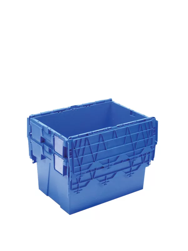 Stackable Containers with Attached Lid